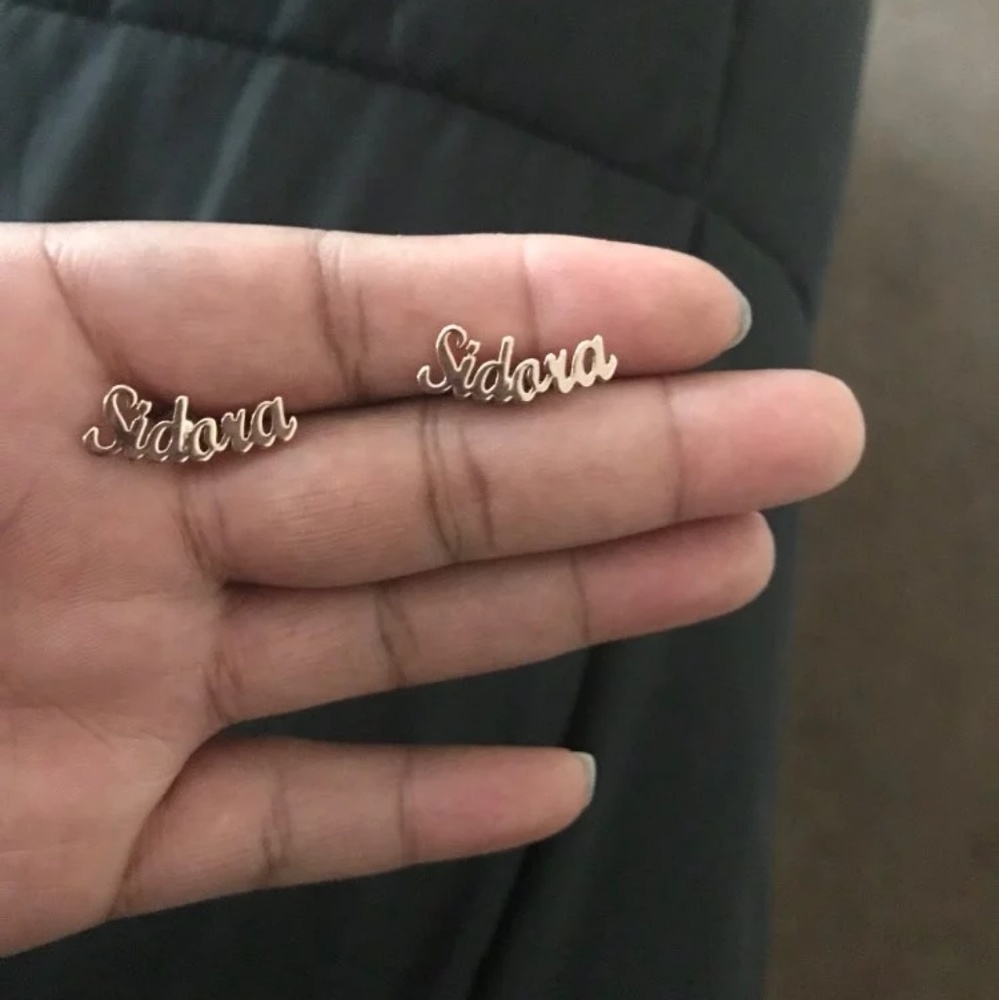 Personalized name earrings any name